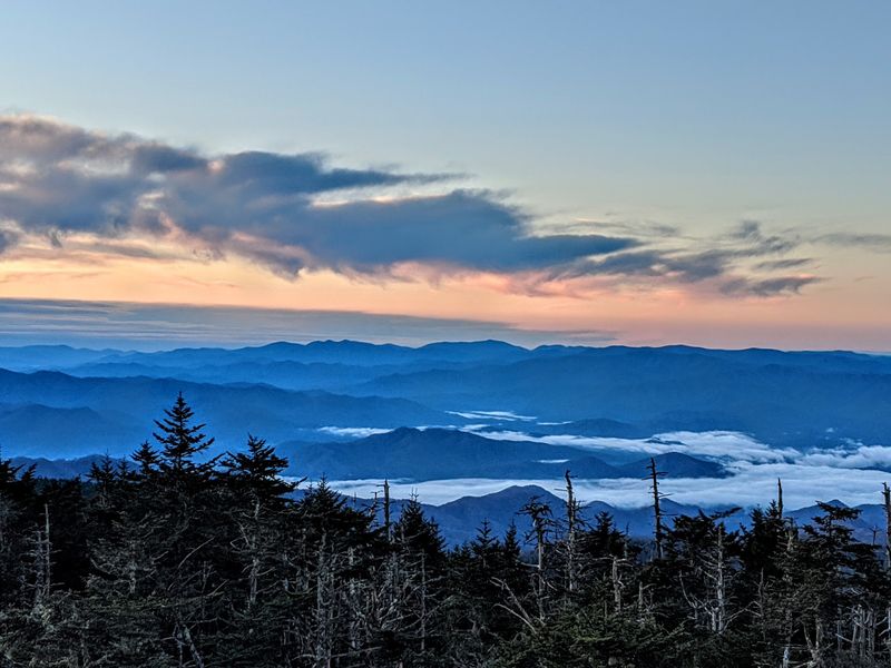 Watch the Sunrise From Kuwohi, Great Smoky Mountains National Park Watch the Sunrise From Kuwohi, Great Smoky Mountains National Park