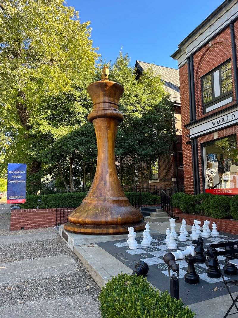 World’s Largest Chess Piece At The World Chess Hall Of Fame World’s Largest Chess Piece At The World Chess Hall Of Fame