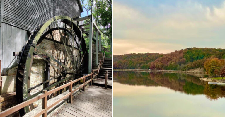 A Gigantic Waterwheel Still Spins Inside This Pennsylvania State Park Grinding Fresh Cornmeal In Front Of You