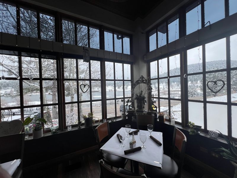 Inside, the Warm Dining Room Keeps the Lake in the Picture Inside, the Warm Dining Room Keeps the Lake in the Picture