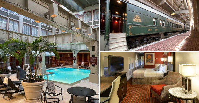 This Historic Indiana Train Station Became a Luxury Hotel Where You Can Sleep in a 1920s Pullman Car
