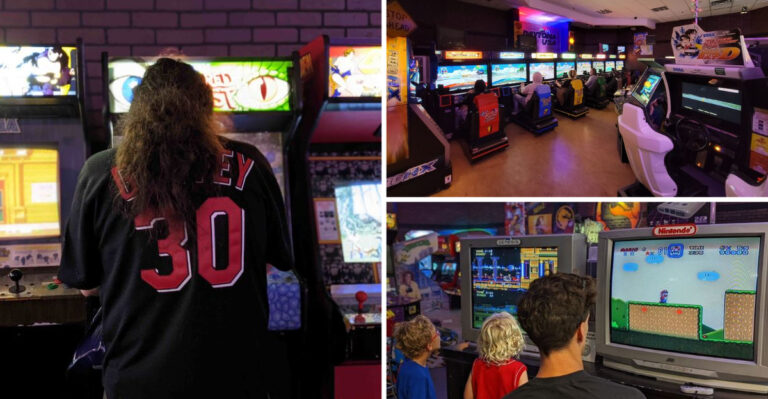 This Neon-Drenched Indiana Retro Arcade Transports You Straight Back to a 1990s Mall