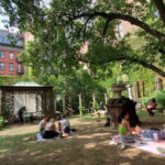 This New York Garden Turns Into A Free Outdoor Movie Theater All Summer Long