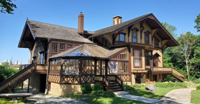 This Stunning Victorian Cottage Built Into a Limestone Bluff in Illinois Looks Straight Out of a Fairytale