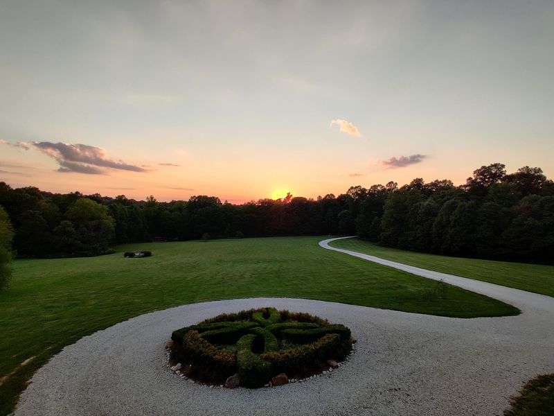 Hedge Maze, Trails, and Lawn Games Give the Grounds Real Personality