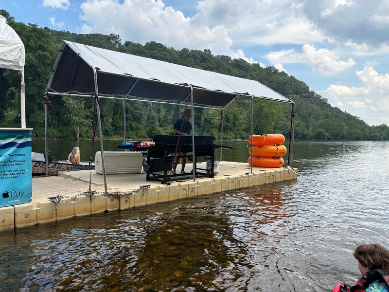 A Hot Dog Stand Floating in the Delaware River A Hot Dog Stand Floating in the Delaware River