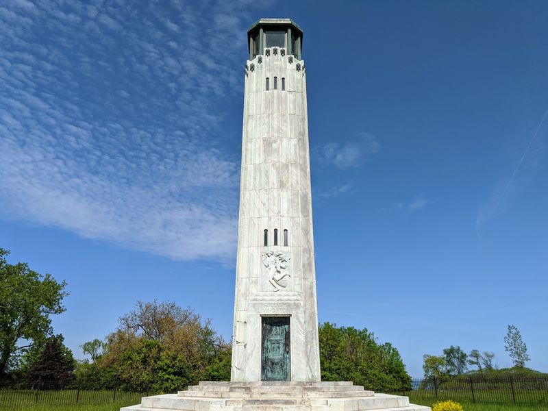 A White Marble Tower That Stops You Cold