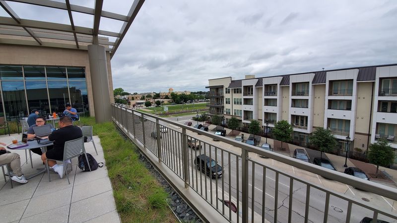 An Outdoor Patio With Actual Skyline Views An Outdoor Patio With Actual Skyline Views