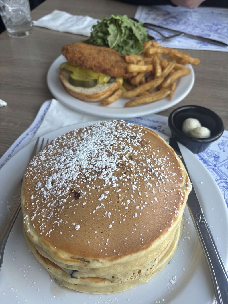 Blueberries and Chocolate Chips Make the Famous Stacks Even More Tempting