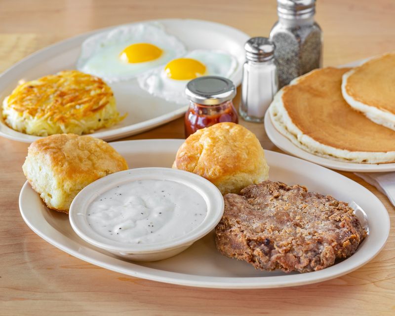 Country Fried Steak And Eggs For Breakfast Champions