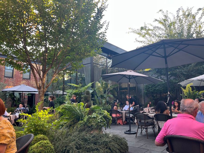 Courtyard Seating Feels Like the Prize Table