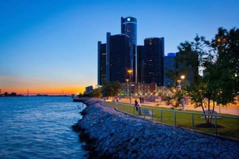 Detroit Riverwalk - Detroit River, Detroit Detroit Riverwalk - Detroit River, Detroit