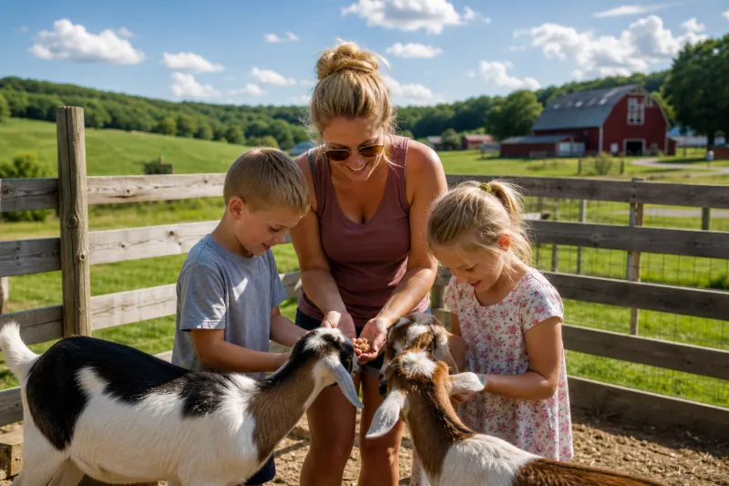 Goofy Goats and Hocking Hills Charm at Fox's High Rock Farm