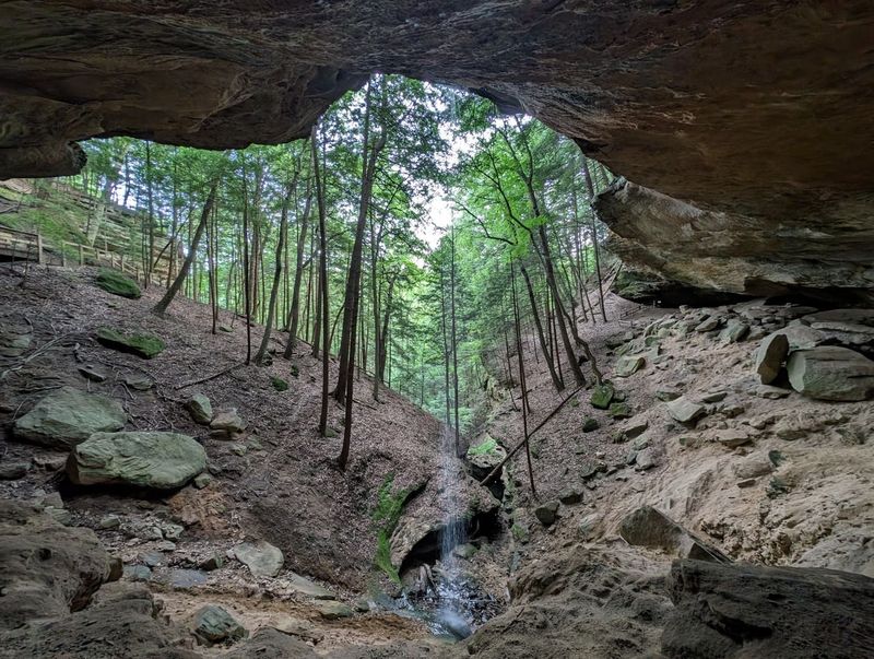 Hemlock Bridge And Whispering Cave Trail, Hocking Hills State Park