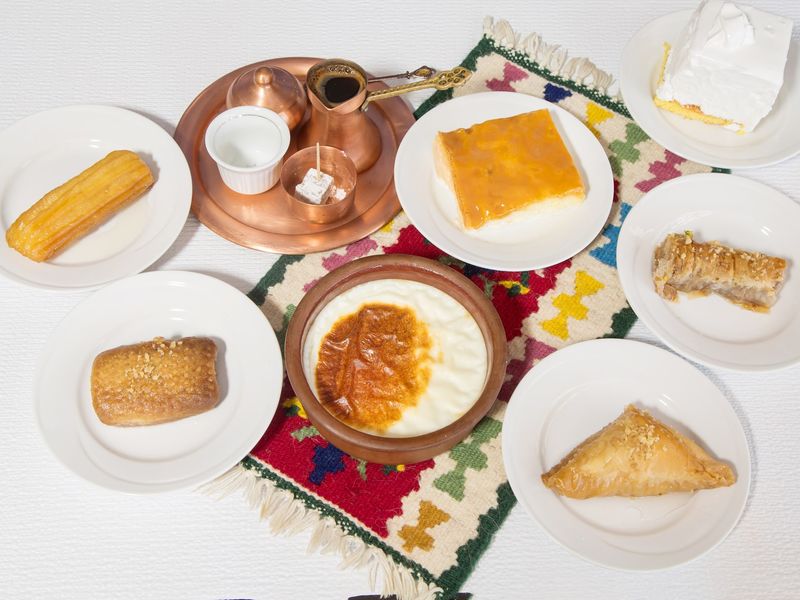 Homemade Yogurt and Syrup-Soaked Desserts Complete the Meal