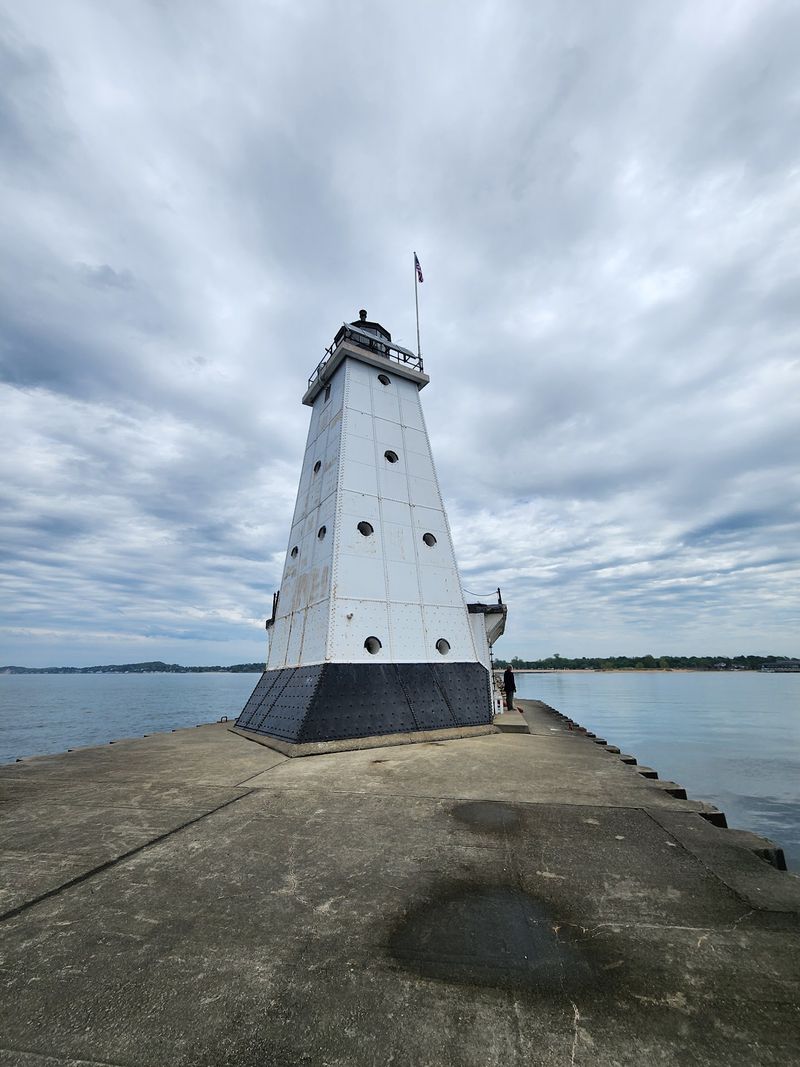 Michigan's Lighthouse With a Little Tilt Michigan's Lighthouse With a Little Tilt