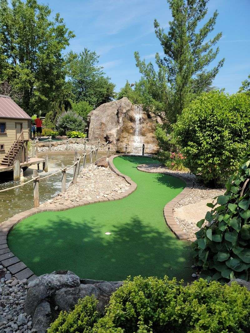 Mini Golf With Waterfalls, Plants, and Friendly Challenge Mini Golf With Waterfalls, Plants, and Friendly Challenge