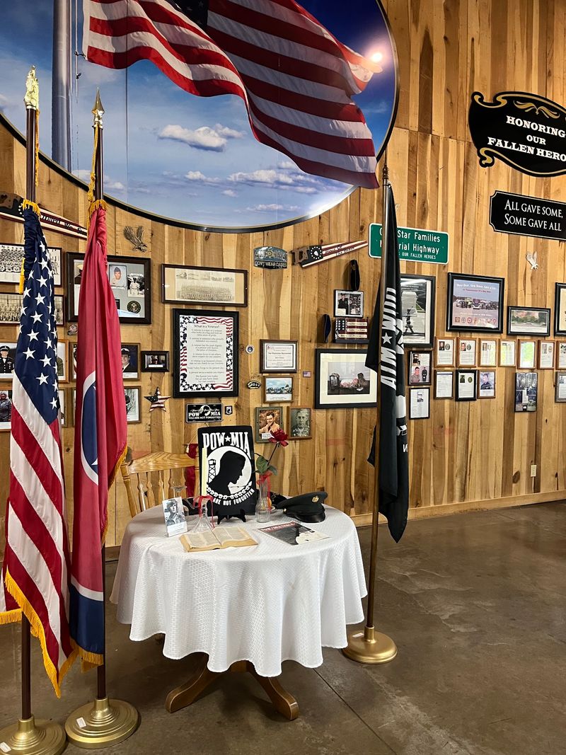 Patriotic Atmosphere Honoring Military Heroes