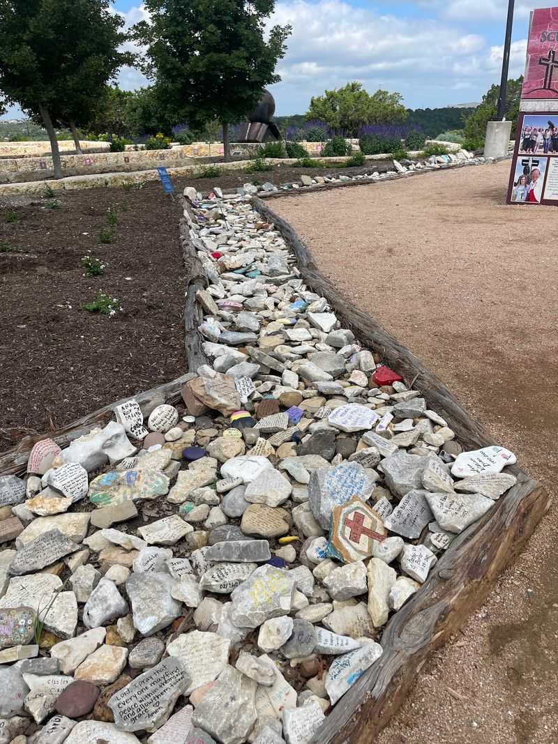 Prayer Rocks Lining Every Pathway Prayer Rocks Lining Every Pathway