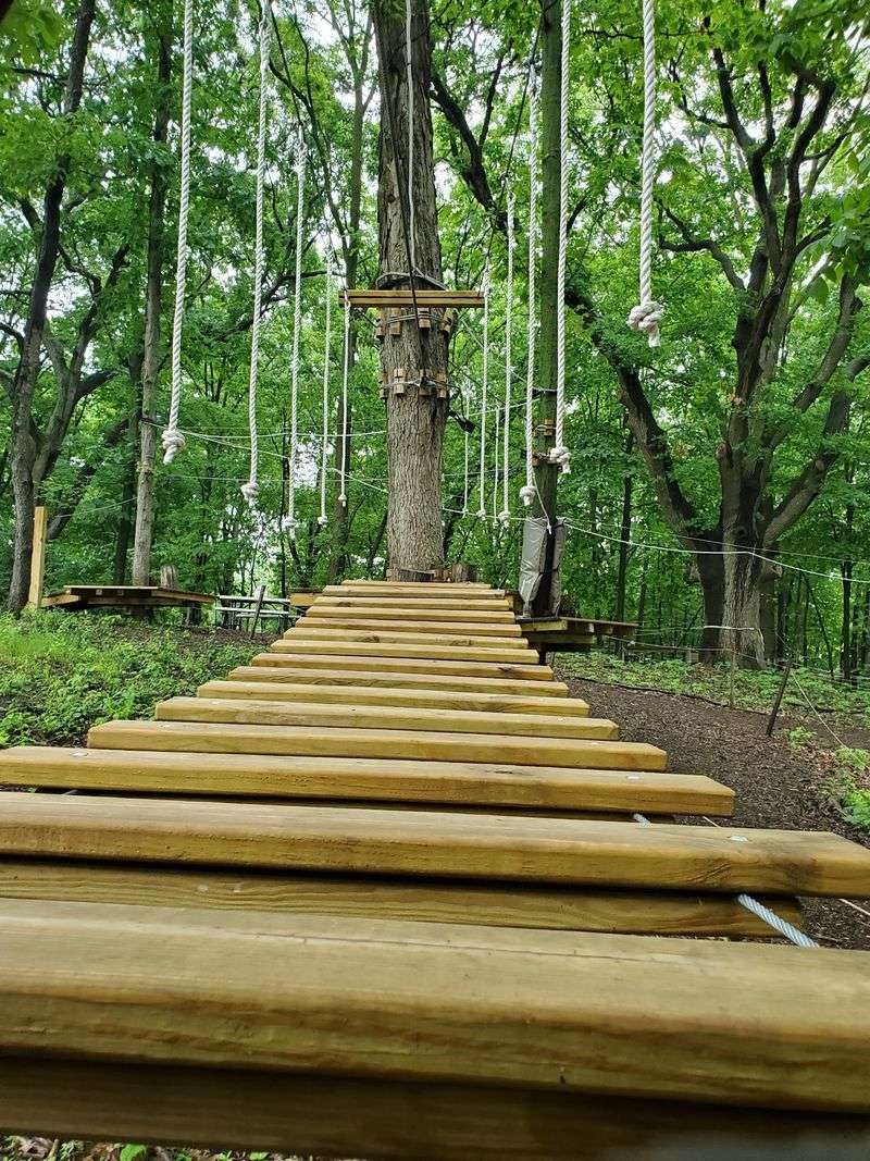 Rope Obstacles Add the Challenge Between Every Glide