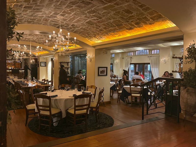 The Dining Room Feels Polished but Comfortable