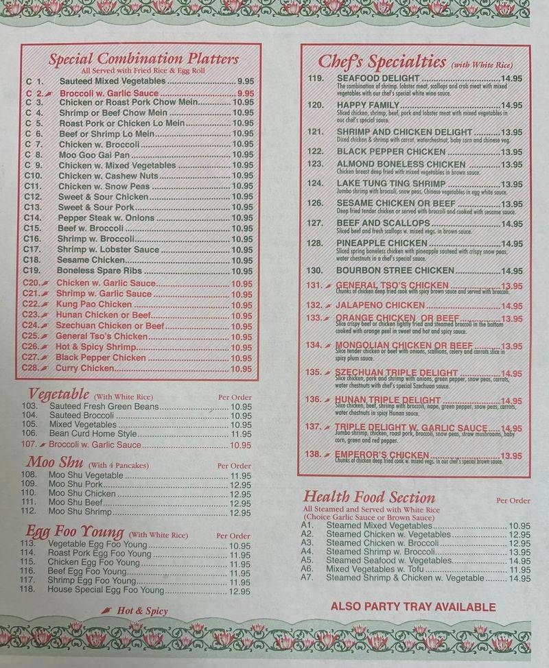 The big menu gives more than one reason to visit The big menu gives more than one reason to visit