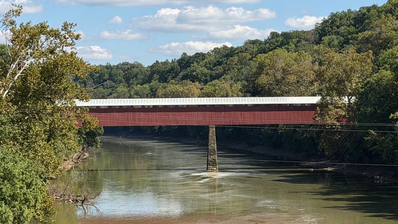 A Red Giant Rising Over the White River