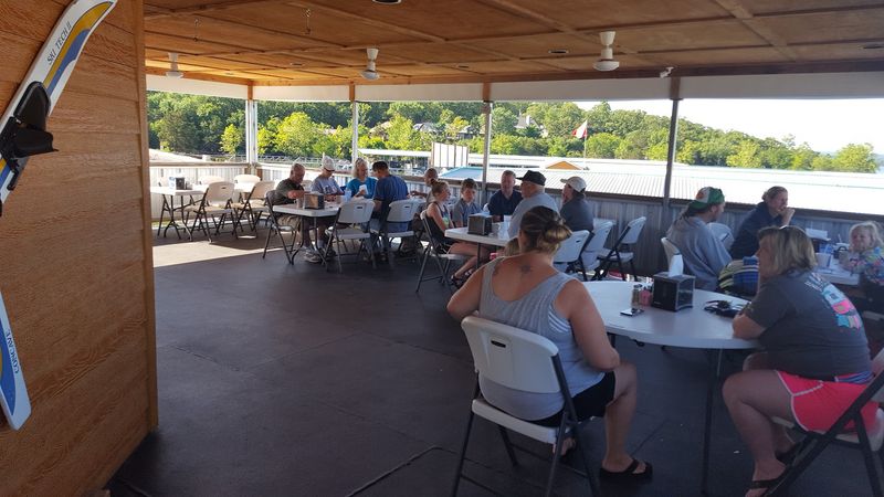 Upstairs Seating With A Better Look At The Marina