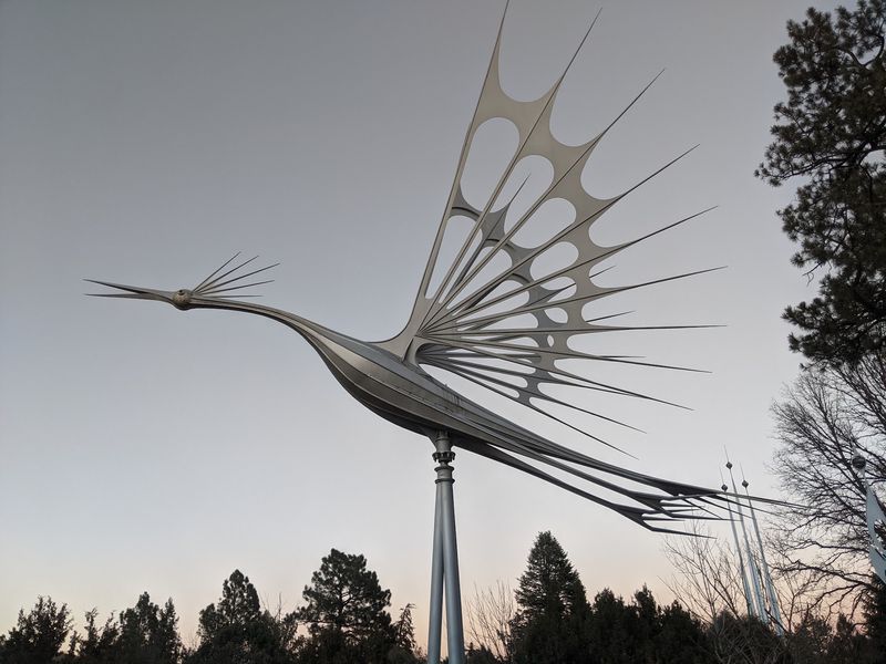 Wind-Powered Steel That Swings, Glides, and Tilts