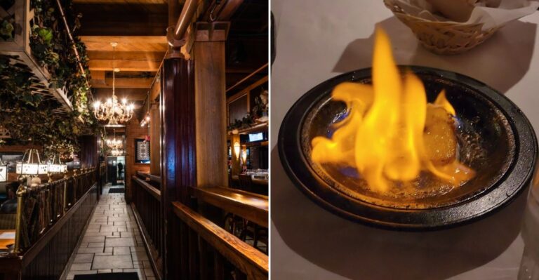 Flaming Cheese Comes With A Tableside “Opa!” At This Michigan Restaurant