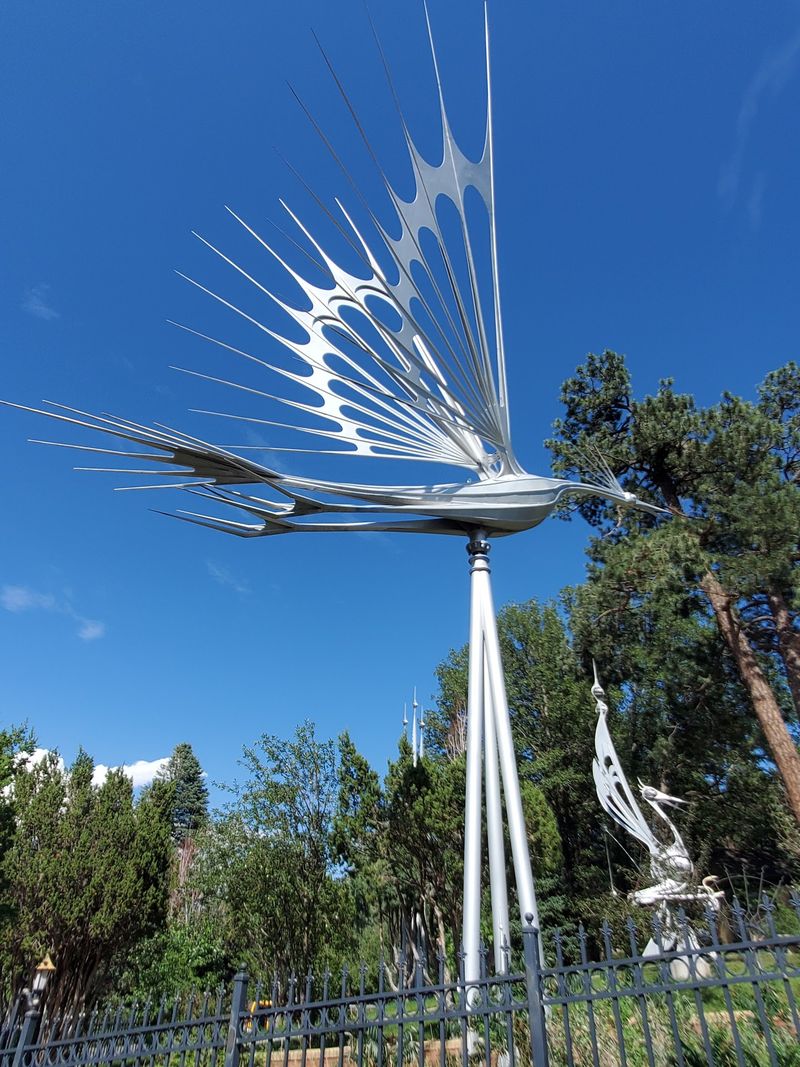Giant Steel Wings Above a Quiet Colorado Springs Street
