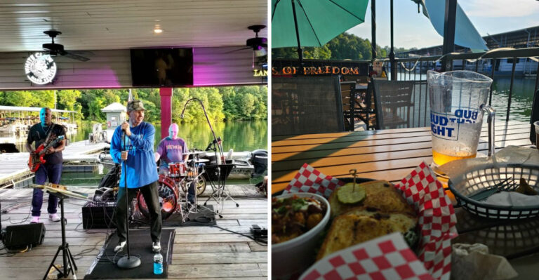 Pull Up By Boat To This Tennessee Marina Grill For Live Music And Mountain Views