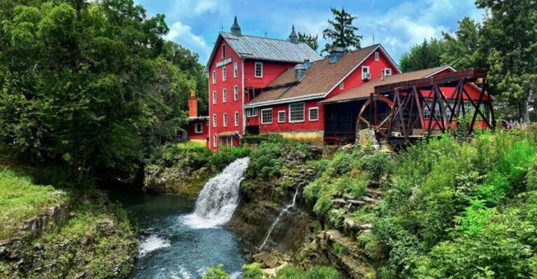 This Historic Ohio Mill Restaurant Has A Waterfall, Covered Bridge, And Endless Small-Town Charm