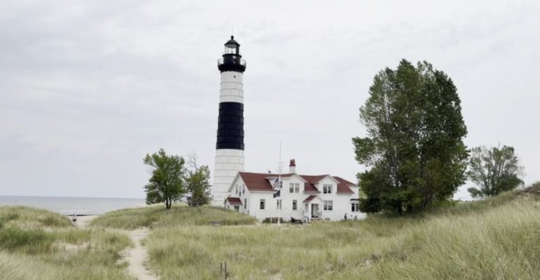 This Michigan Lighthouse Makes You Work A Little For Its Incredible Lake Views