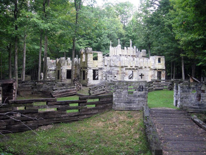 A Castle Rising Out of the La Porte Woods