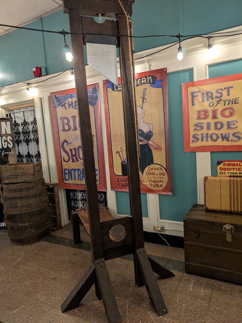 A Guillotine Sets The Mood Right Away