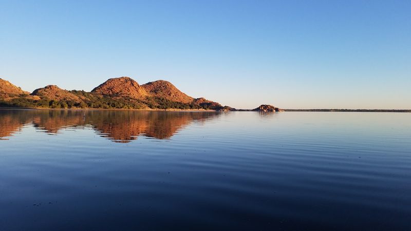 A Lake Tucked Into the Wichita Mountains
