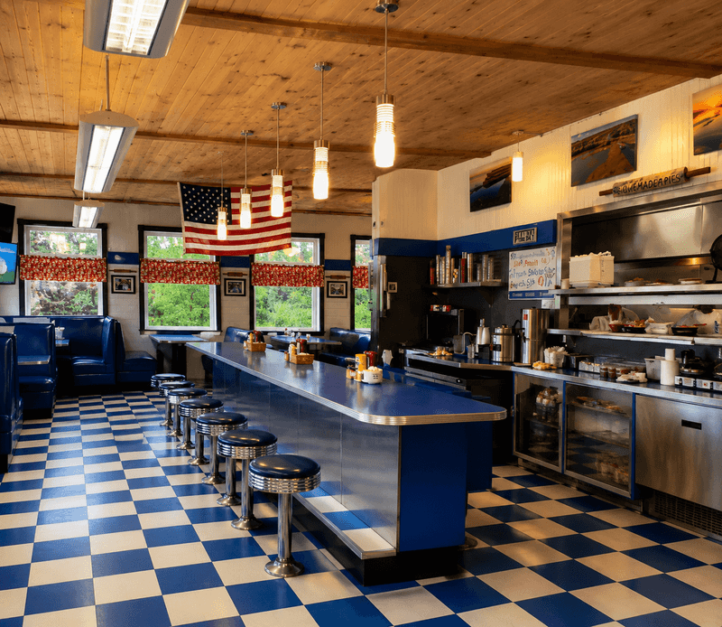 A Retro Diner With Lake Views A Retro Diner With Lake Views