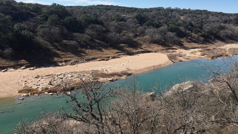 A River Beach Hidden Below the Bluffs