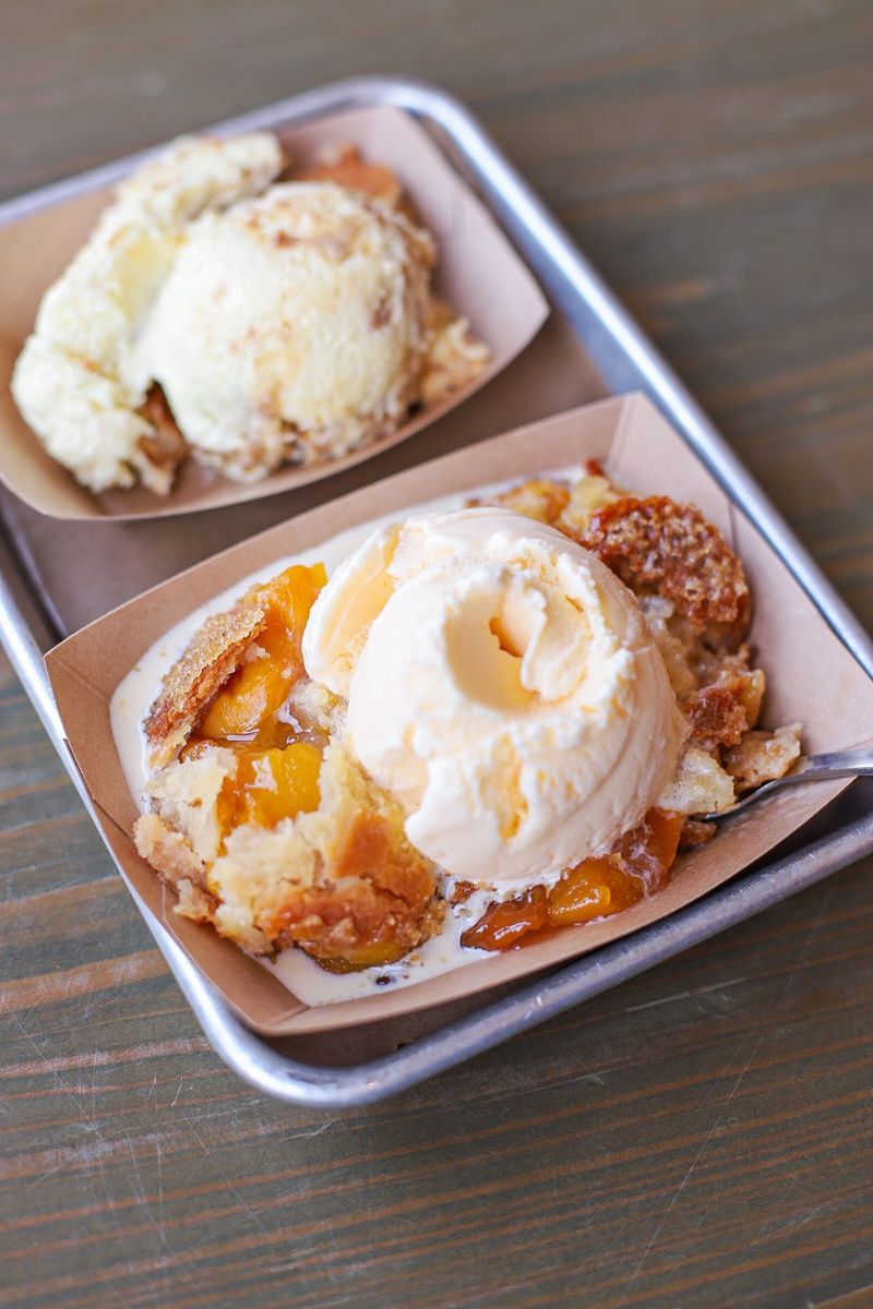 Banana Pudding, Peach Cobbler, and Cookies