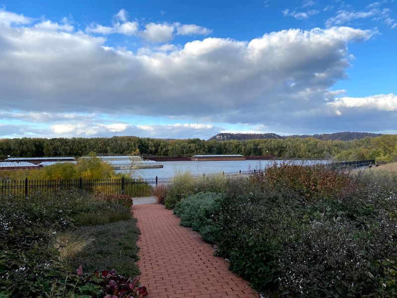 Barges, Bluffs, and a Riverside Garden