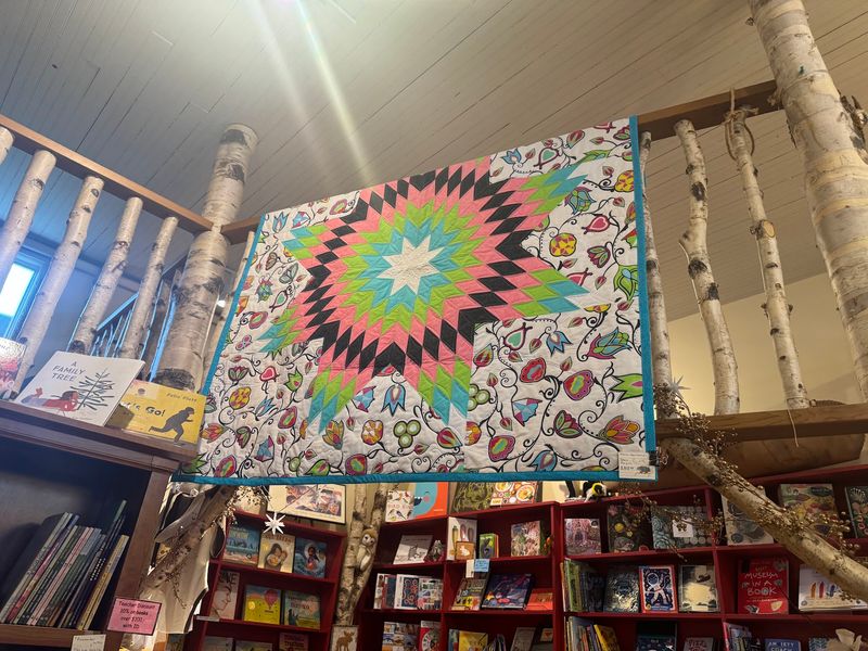 Birch Wood and Native Art Throughout