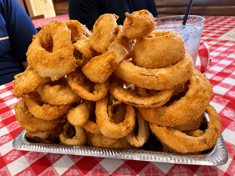 Onion Rings, Twice Baked Potatoes, and a Relish Tray Surprise Onion Rings, Twice Baked Potatoes, and a Relish Tray Surprise