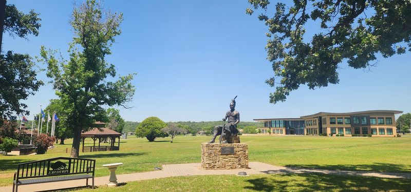 Chief Claremore Stands Watch Outside Chief Claremore Stands Watch Outside