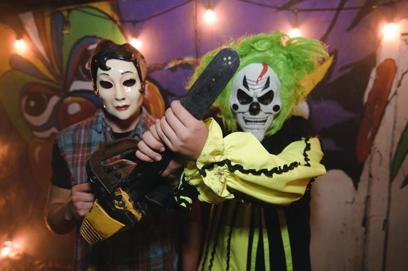 Costumed Actors Make Even The Line Part Of The Fright