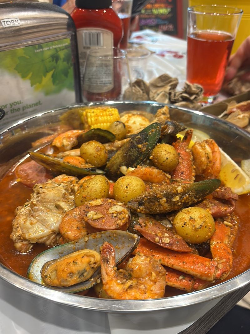 Crab Legs, Shrimp, Corn, and Potatoes Come Loaded With Flavor Crab Legs, Shrimp, Corn, and Potatoes Come Loaded With Flavor