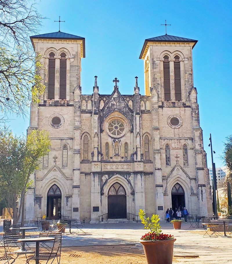 Daylight Shows Off a Fancy Front With Pointed Towers Daylight Shows Off a Fancy Front With Pointed Towers
