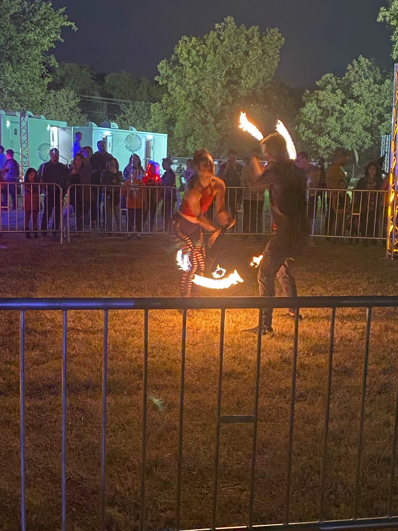 Fire Spinners Steal The Spotlight Back In The Village Fire Spinners Steal The Spotlight Back In The Village