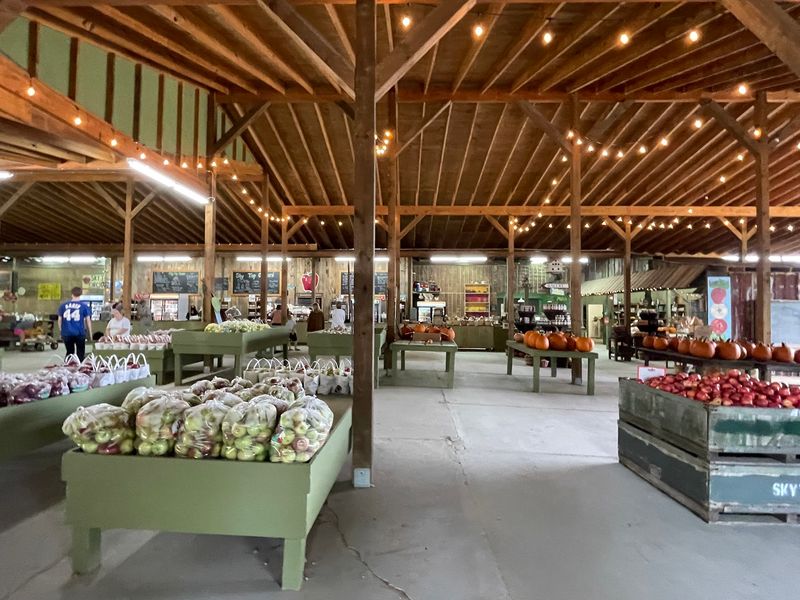 Market Shelves Full of Local Goods