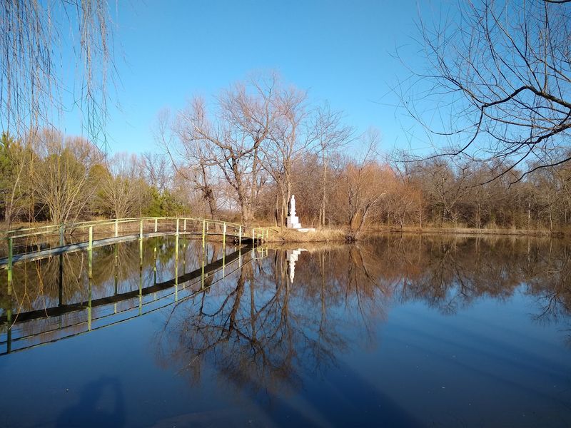 Pond, Bridge, and a Little Island